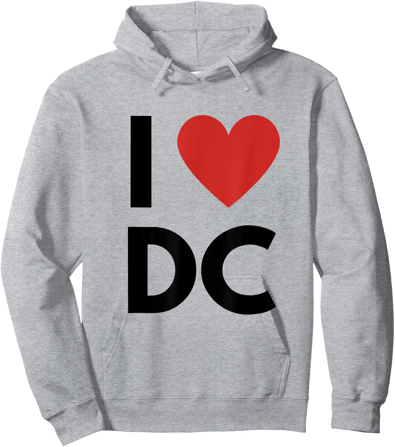 I Love DC Heart District of Columbia Love Fan Apparel Hoodie - Hoodie | Ash