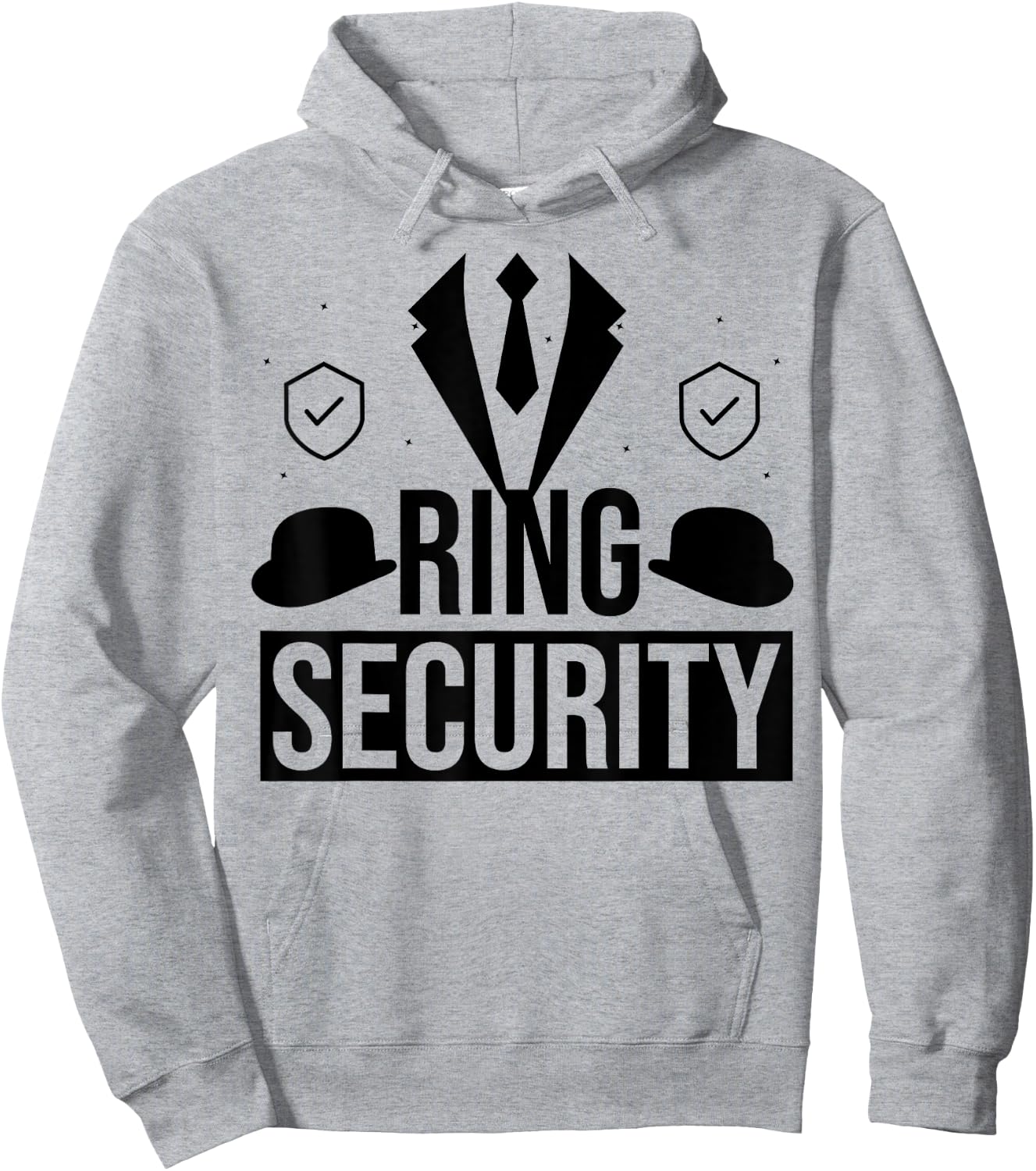 Ring Security Kids Ring Bearer Boys Wedding Tuxedo Party Hoodie - Hoodie | Ash