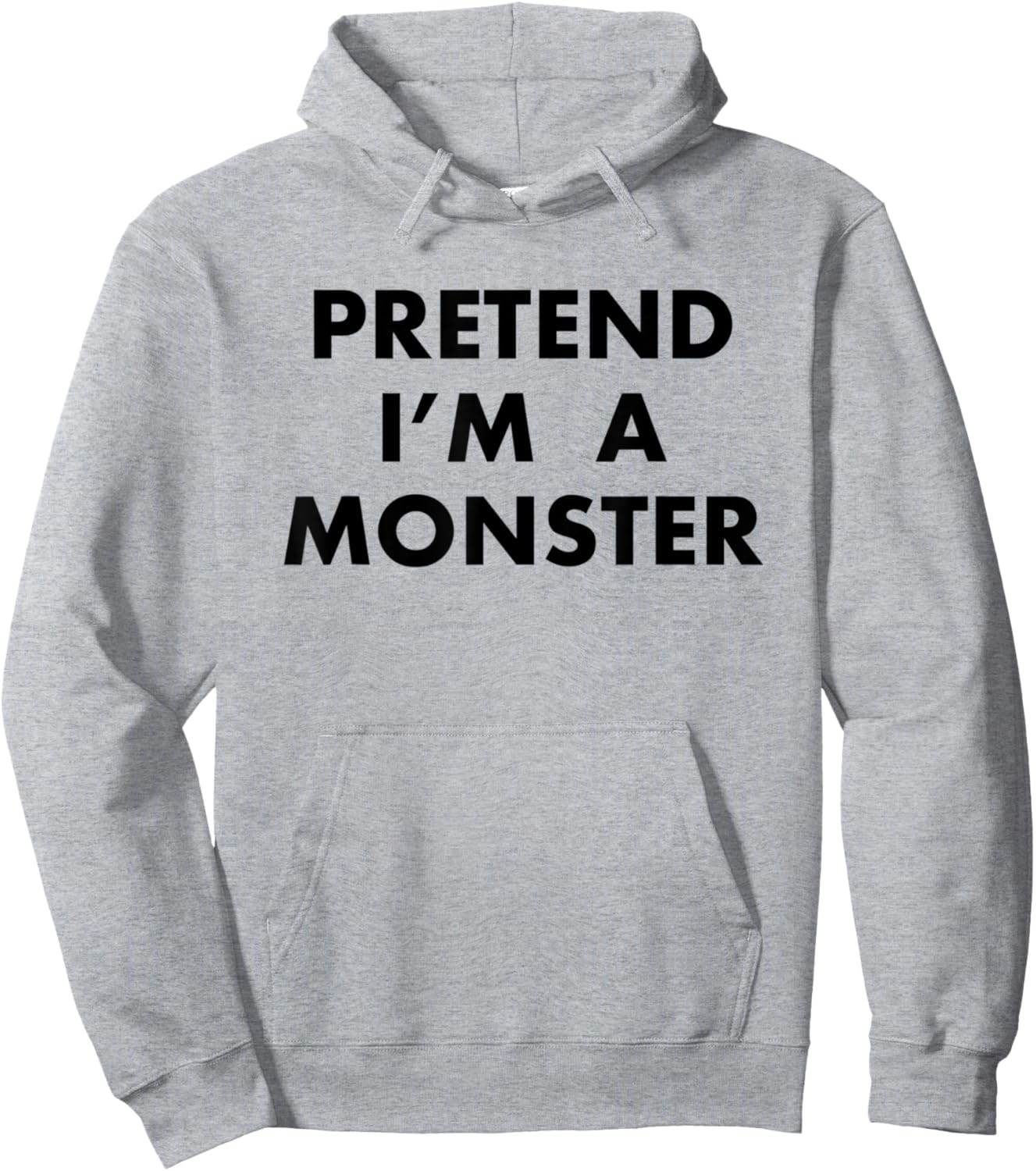 Funny Pretend I'm A Monster Lazy Halloween Costume Gift Hoodie - Hoodie | Ash