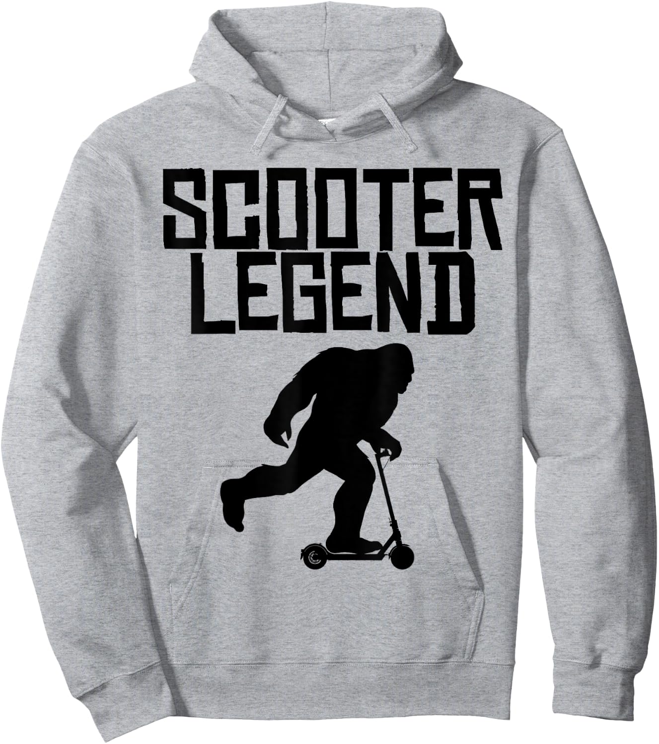Bigfoot Scooter Legend funny Bigfoot on Scooter Hoodie - Hoodie | Ash