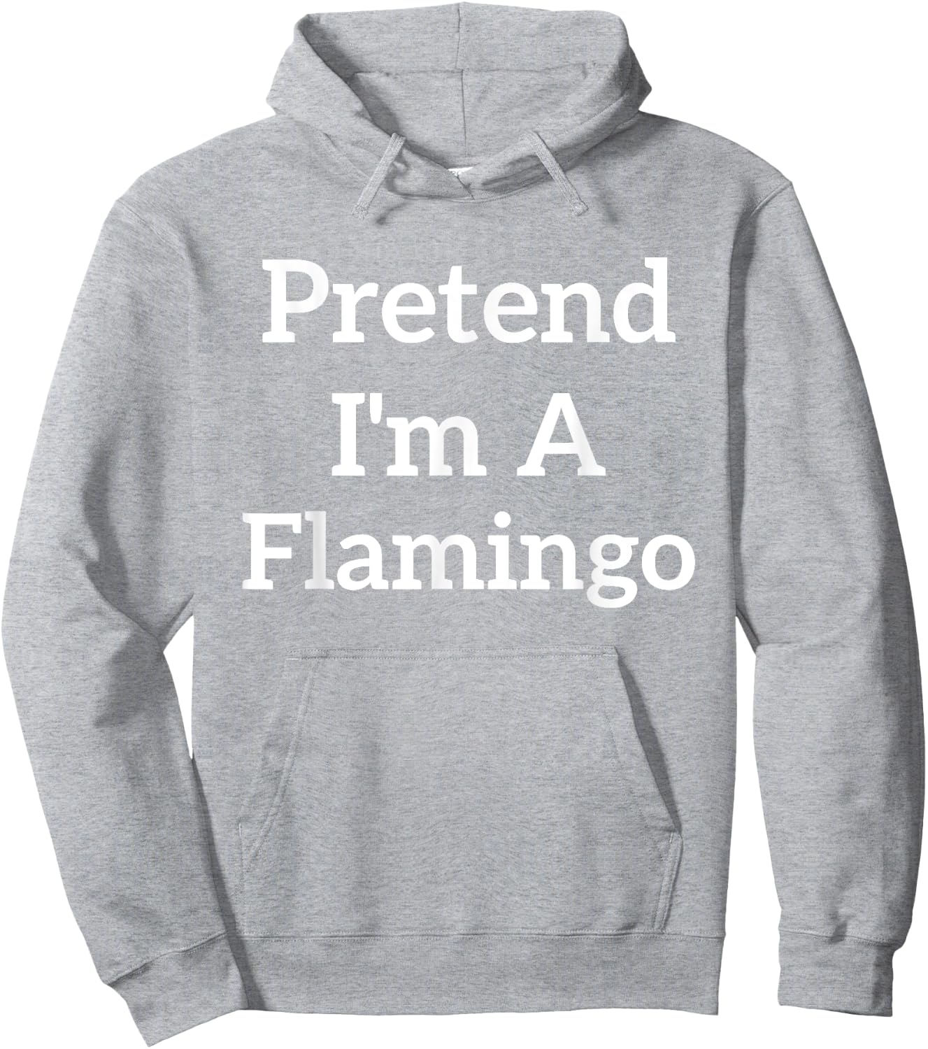 Pretend I'm A Flamingo Lazy Costume Funny Halloween Party Hoodie - Hoodie | Ash