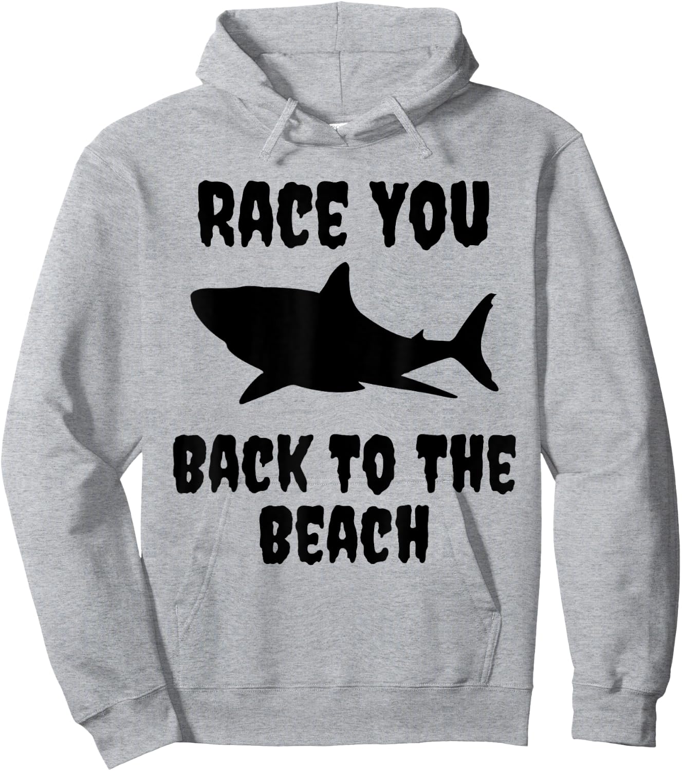 Funny Shark Race You Back To The Beach Summer Vacation Women Hoodie - Hoodie | Ash