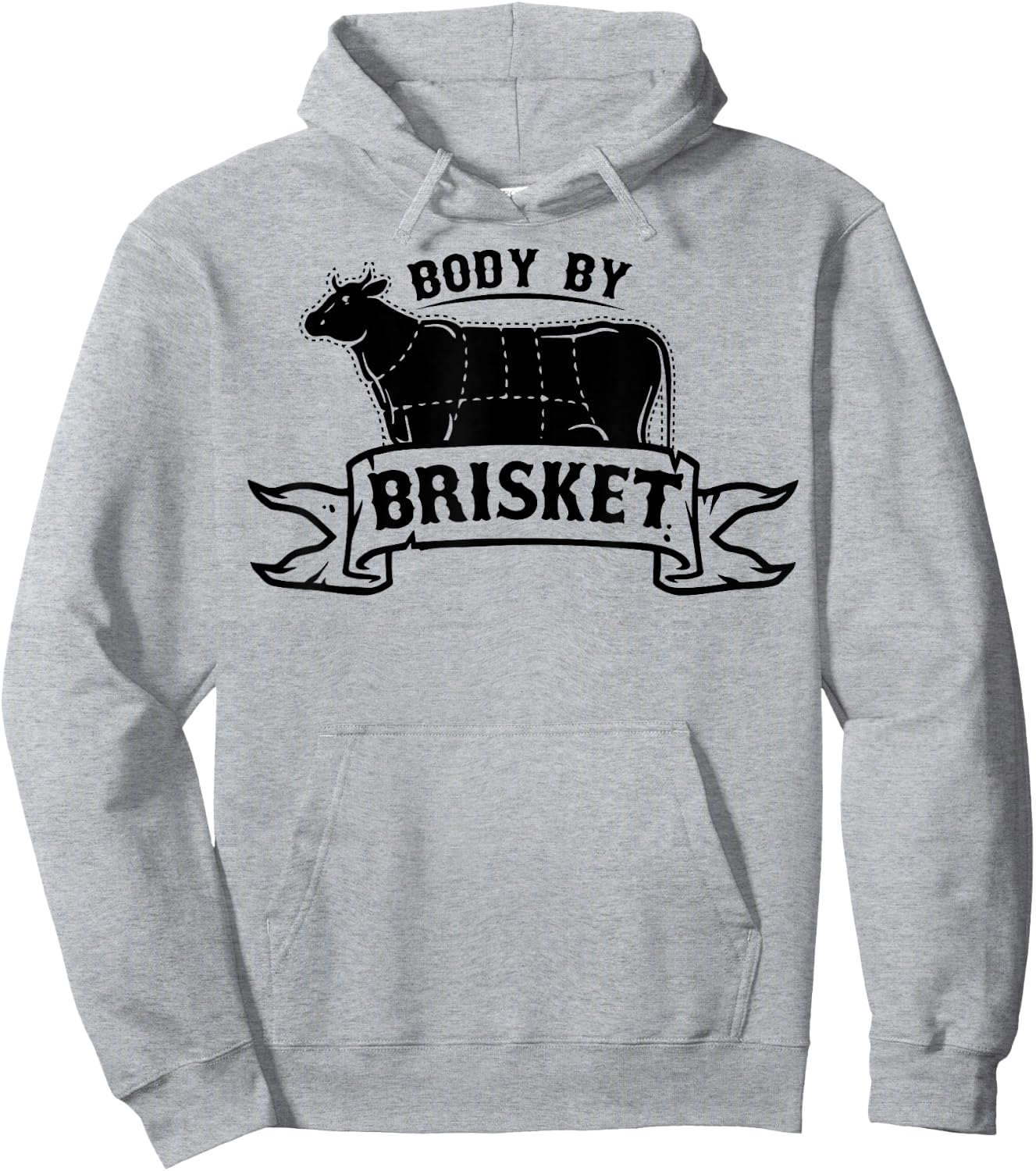 Body By Brisket Shirt Barbecue Grill Or Grilling Gift Hoodie - Hoodie | Ash