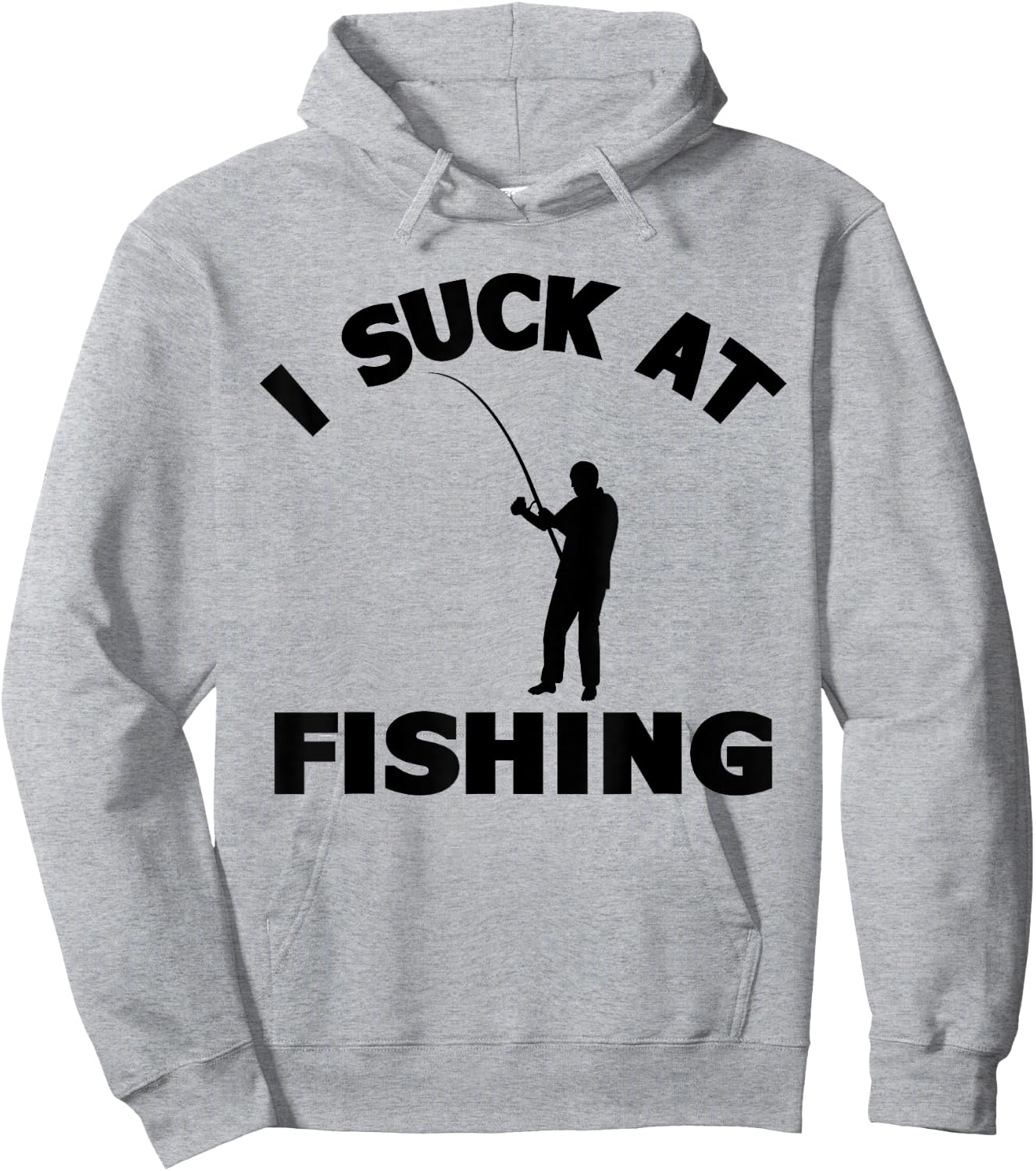 I Suck At Fishing Lover Funny Fisherman Meme Fisher Men Hoodie - Hoodie | Ash