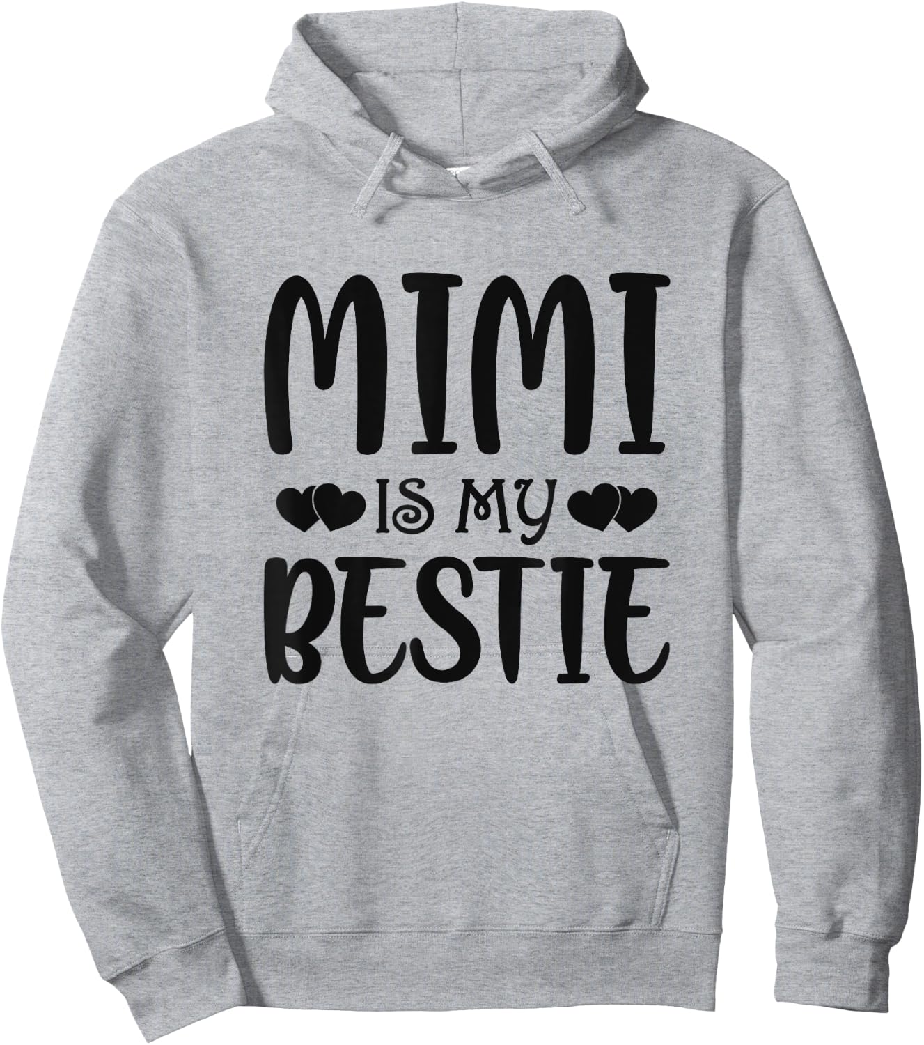 Mimi Is My Bestie Toddler Design from Grandma Grandpa Hoodie - Hoodie | Ash