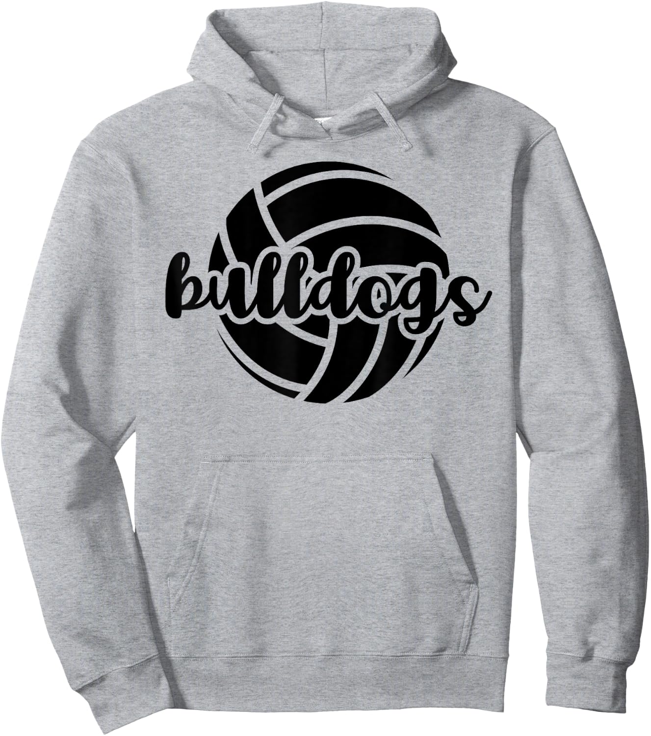 Bulldogs Volleyball Team Mascot School Spirit Game Night Hoodie - Hoodie | Ash