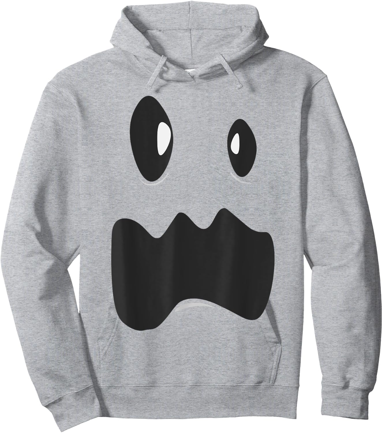 Ghost Face Costume Funny Kids Halloween Outfit Ghoul Face Hoodie - Hoodie | Ash