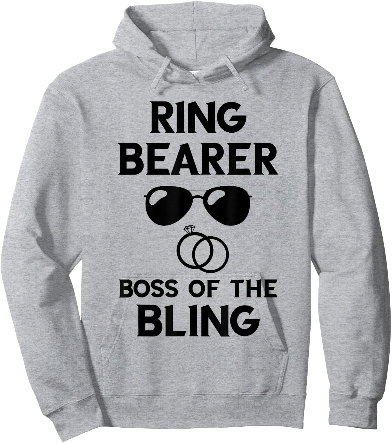 Ring Bearer Boss Of The Bling Ring Wedding Party Security Hoodie - Hoodie | Ash