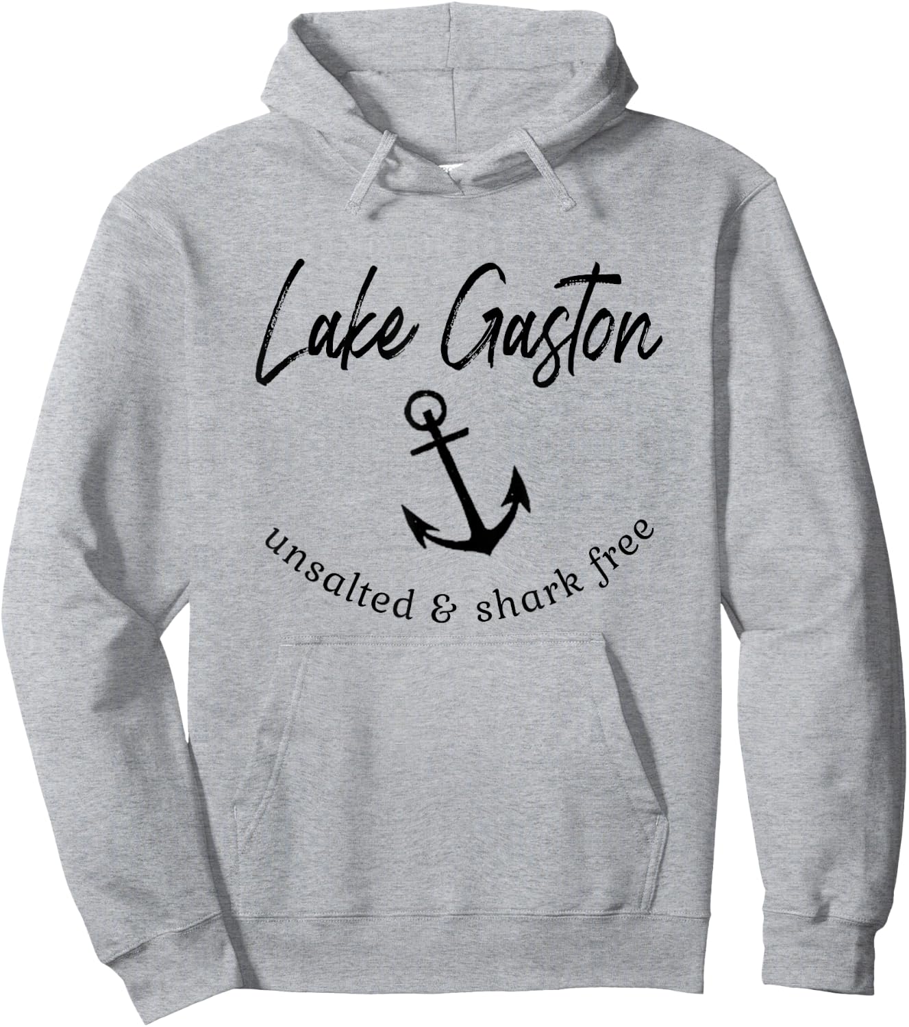 Lake Gaston Unsalted Shark Free Boating Boat Fishing Hoodie - Hoodie | Ash