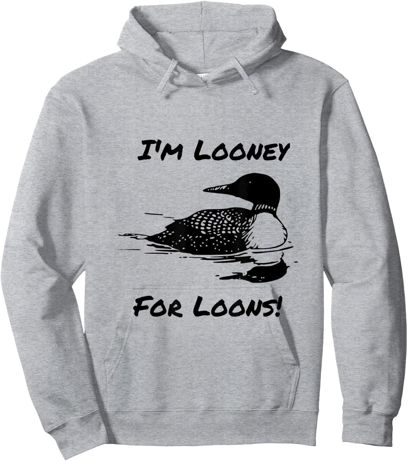 Loon North Minnesota Wisconsin Funny Gift Hoodie - Hoodie | Ash
