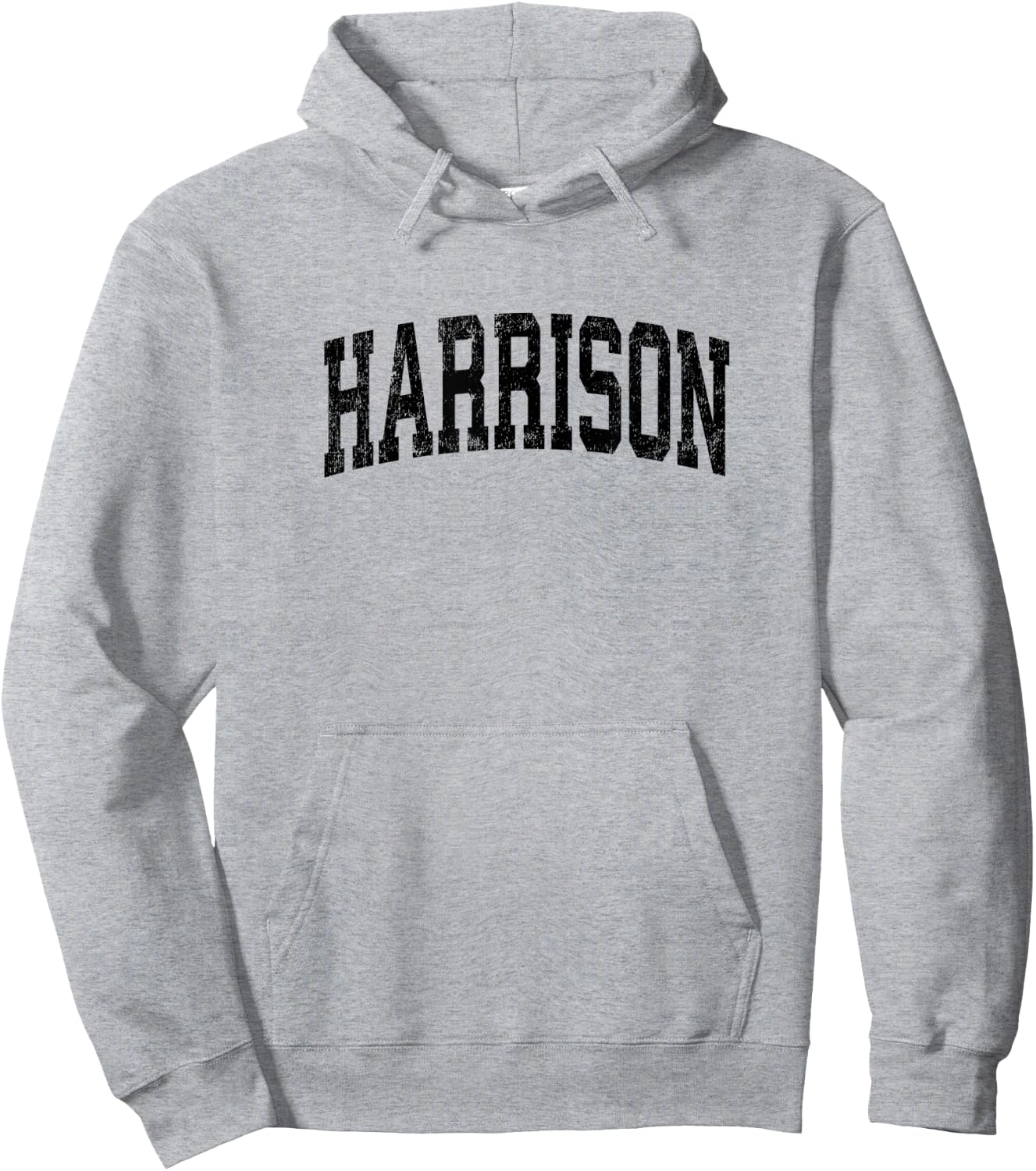 Harrison New Jersey NJ Vintage Athletic Sports Black Design Hoodie - Hoodie | Ash