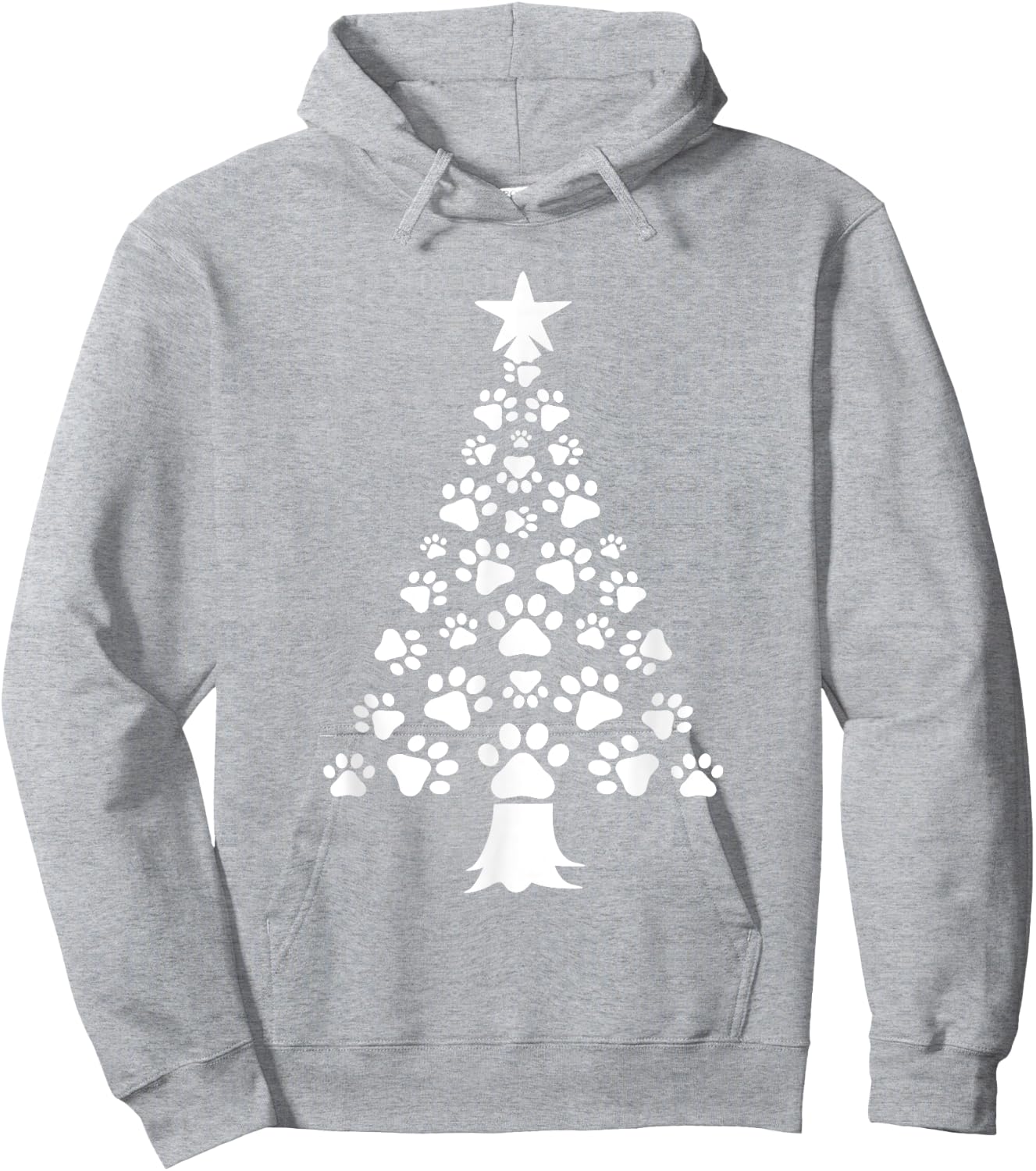 Christmas Dog Paws Tree Funny Xmas Pet Dog Holiday Puppy Hoodie - Hoodie | Ash