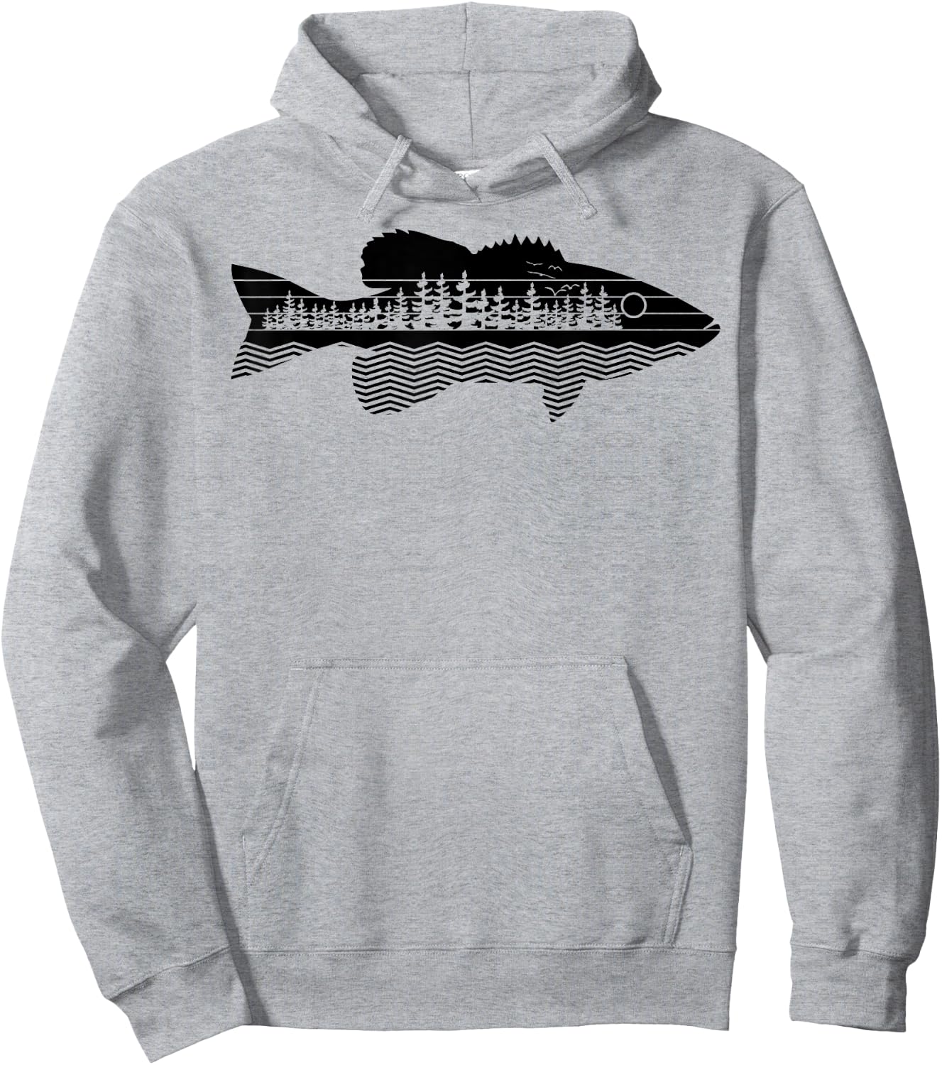 Vintage Nature Outdoor Fishing - Fisher Smallmouth Bass Hoodie - Hoodie | Ash