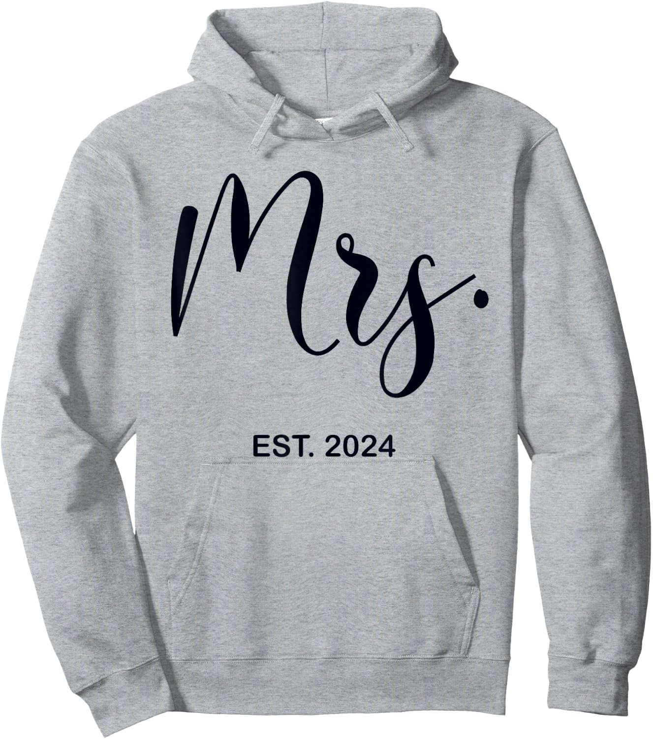 Mrs. Est. 2024 Just Married Wedding Wife Mr & Mrs Women Hoodie - Hoodie | Ash