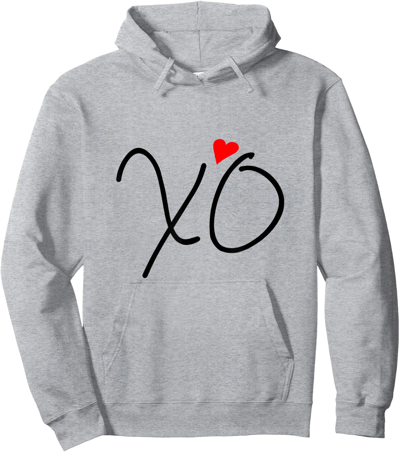 XO XO Kiss Red Heart T Shirt | Cute Kawaii XO Shirt Hoodie - Hoodie | Ash