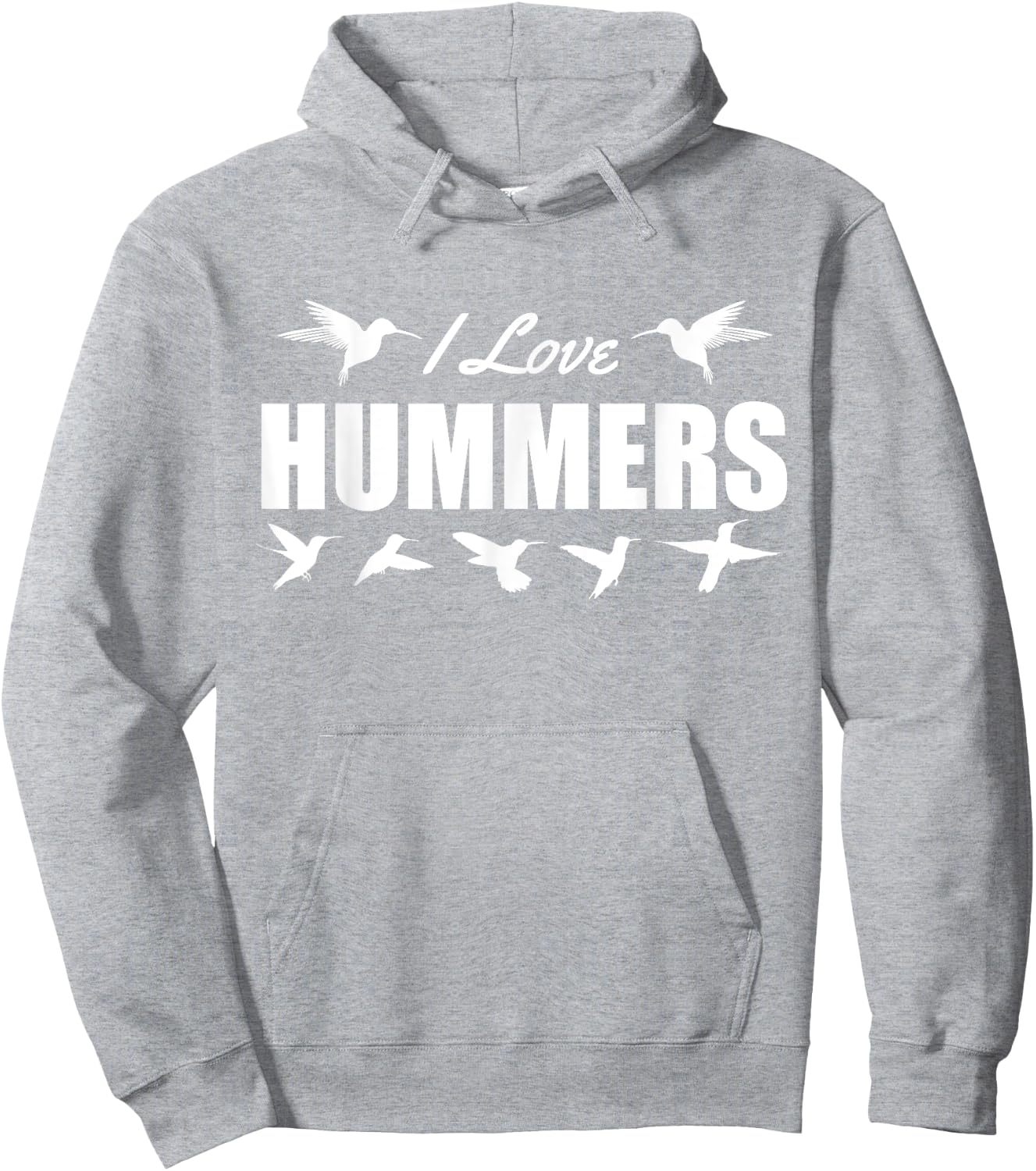 I Love Hummers Hummingbirds Hoodie - Hoodie | Ash