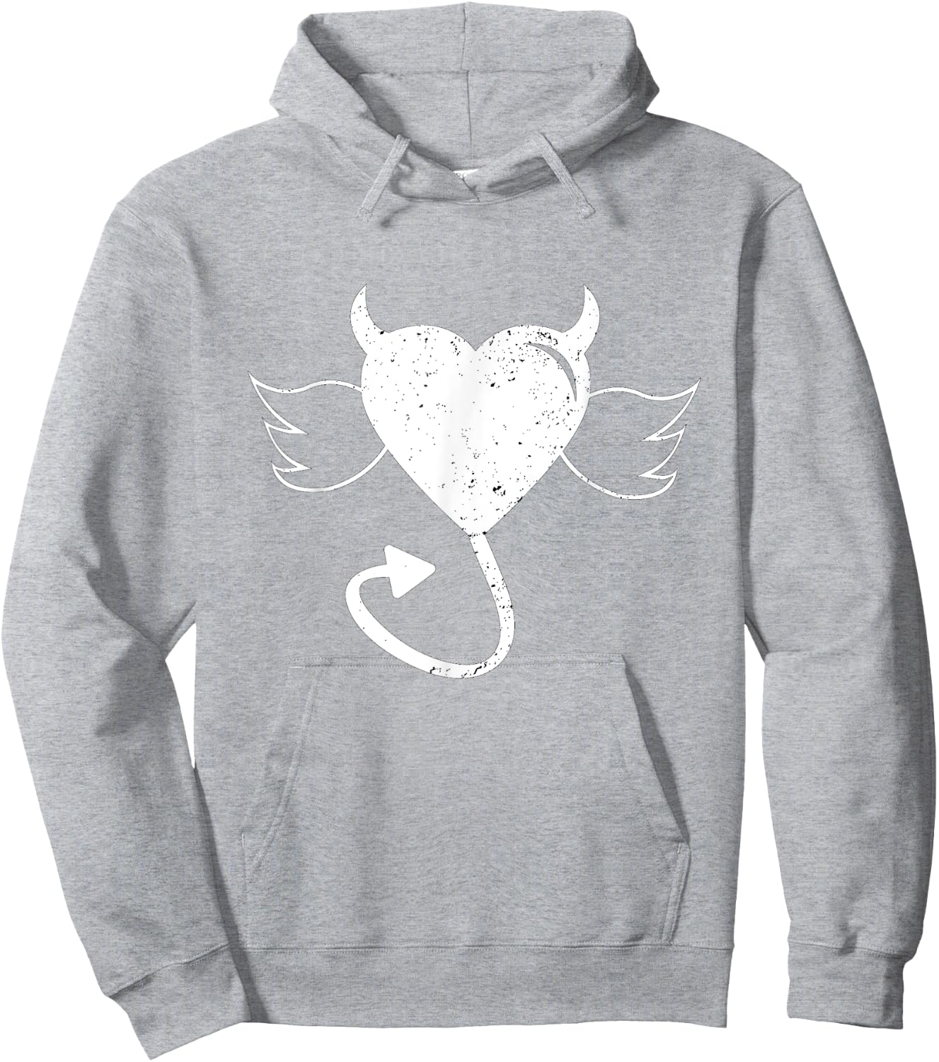 Naughty Devil Heart Valentines Day Hoodie - Hoodie | Ash