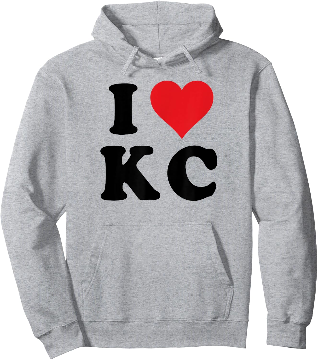 I Heart KC Initials I Love K.C. First And Last Name K C Hoodie - Hoodie | Ash