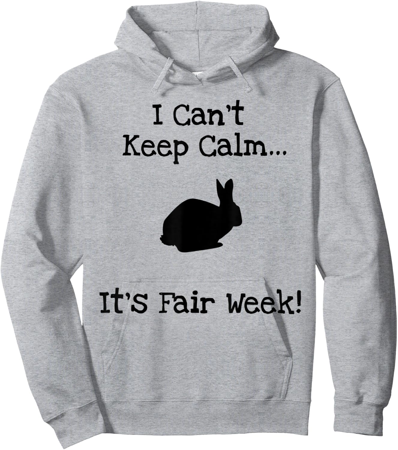 Funny State County Fair Livestock Show Farm Animal Rabbit Hoodie - Hoodie | Ash