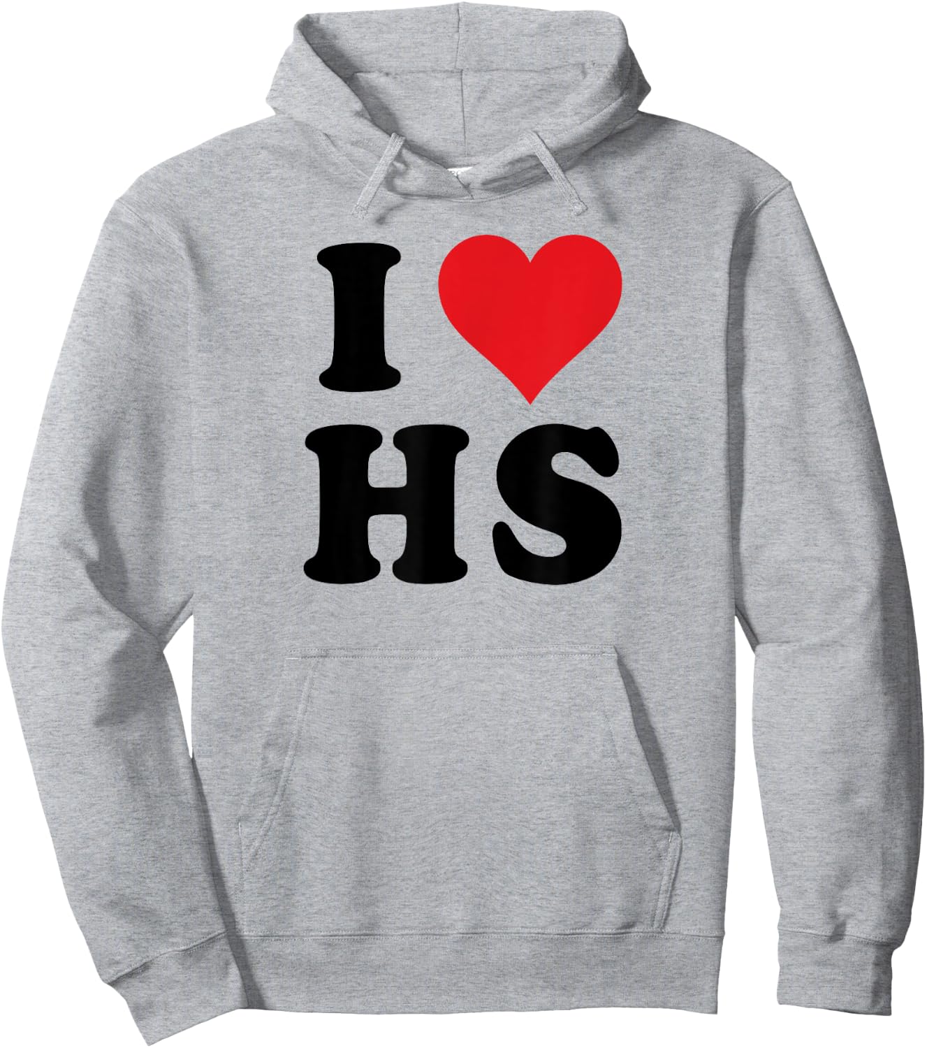 I Heart HS Initials I Love H.S. First And Last Name H S Hoodie - Hoodie | Ash