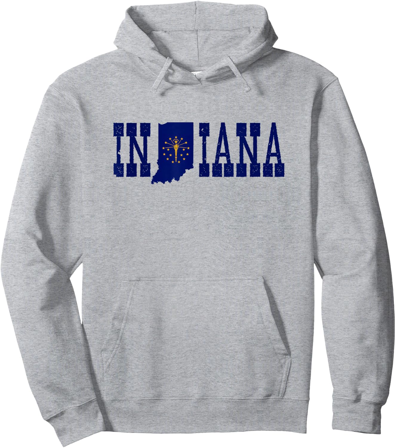 Indiana State and Indiana Flag with Pride for Indiana Hoodie - Hoodie | Ash