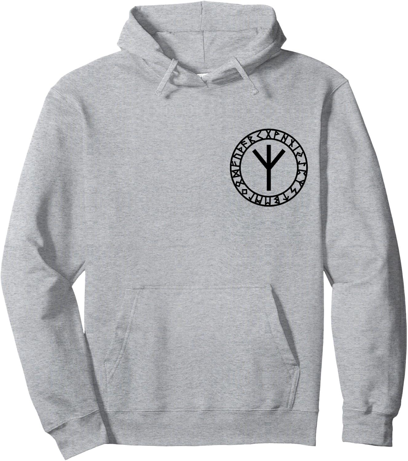 Algiz rune amulet Viking Nordic Germanic Odin Thor Vintage Hoodie - Hoodie | Ash