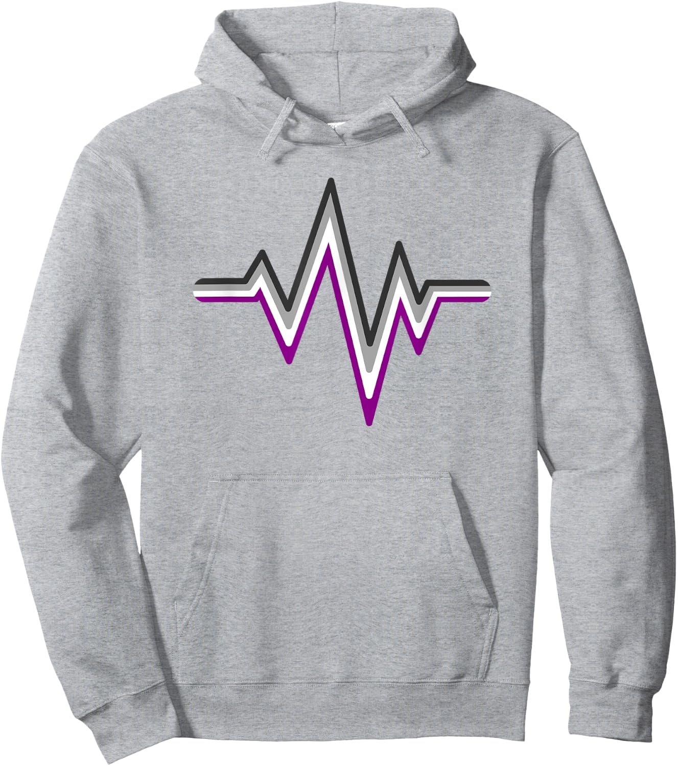 Asexual Heartbeat Ace Flag Colors Asexuality Pride Nurse Hoodie - Hoodie | Ash