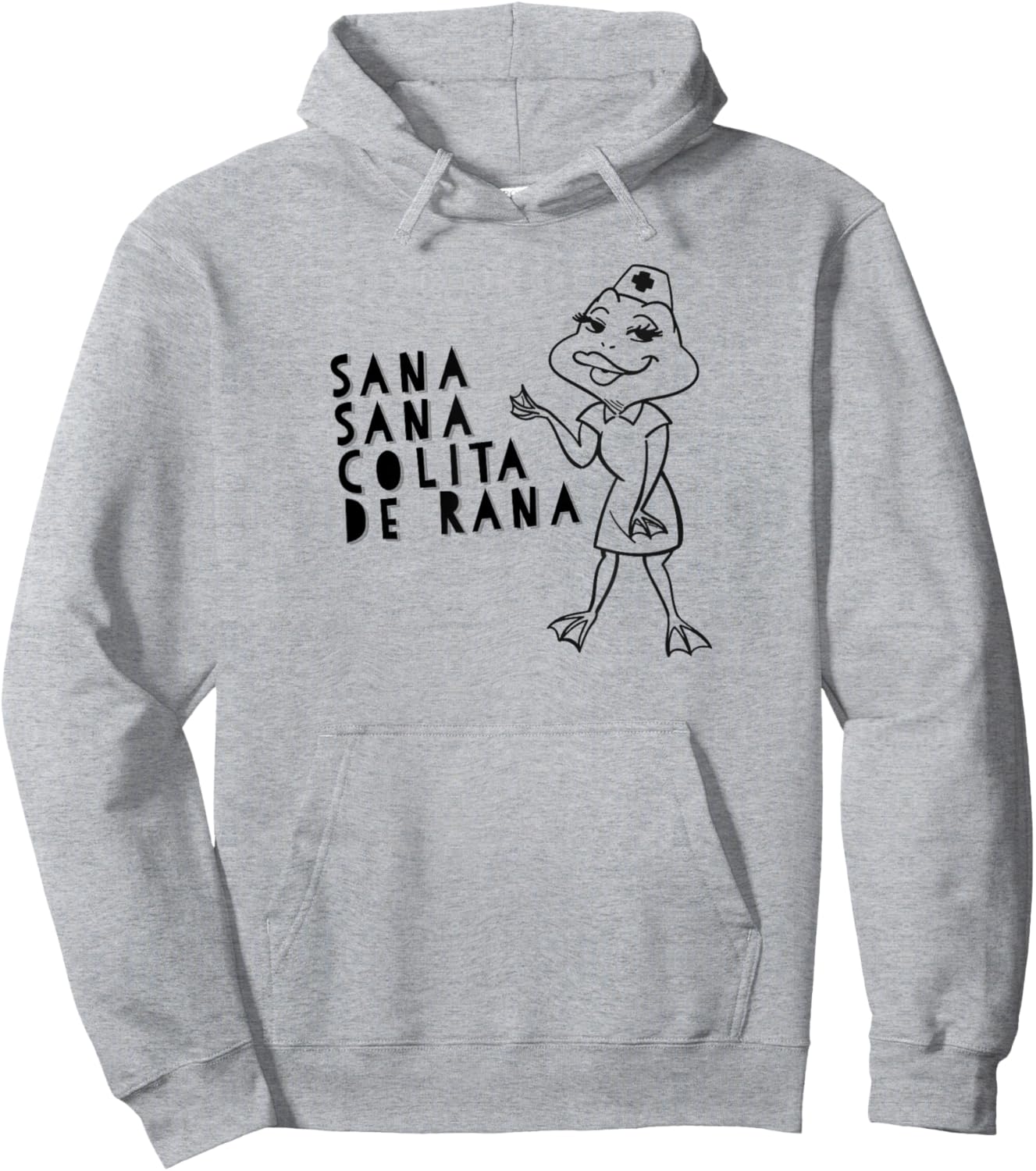 Sana Sana Colita De Rana Cute Mexican Nurse Frog Art Spanish Hoodie - Hoodie | Ash