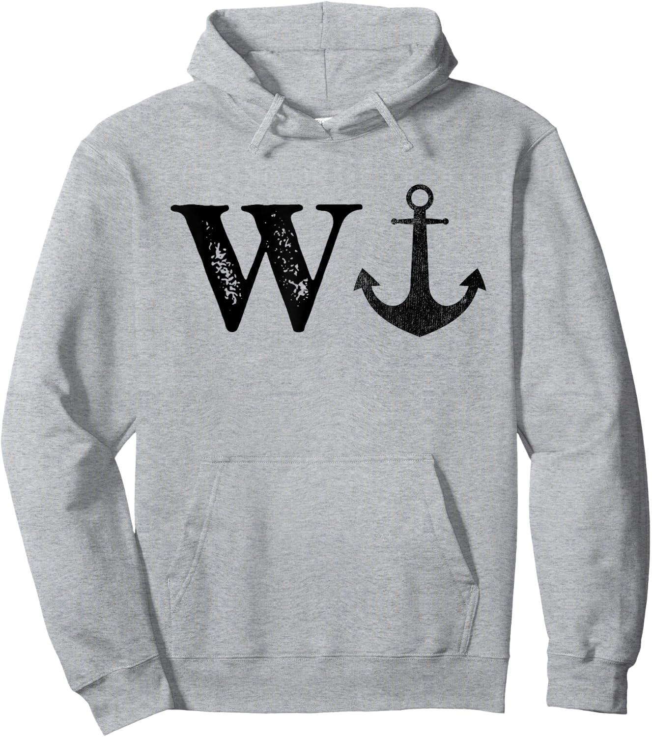 W ANCHOR Funny Wanker Jerk Funny Slang Boating Hoodie - Hoodie | Ash