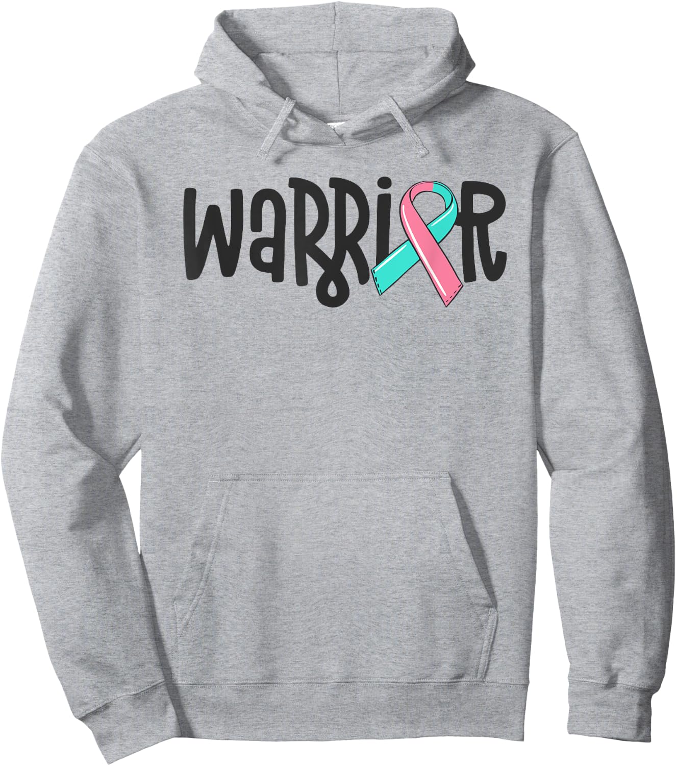 Warrior BRCA Breast Cancer Awareness Previvor Masectomy Hoodie - Hoodie | Ash
