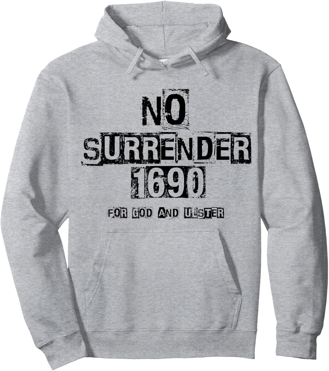 No Surrender - For God and Ulster 1690, Loyalist Hoodie - Hoodie | Ash