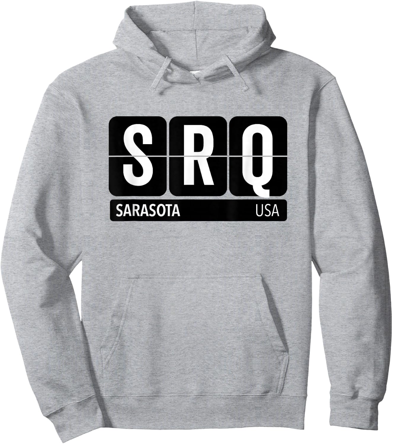 SRQ Sarasota Florida USA Travel Souvenir White Text Hoodie - Hoodie | Ash