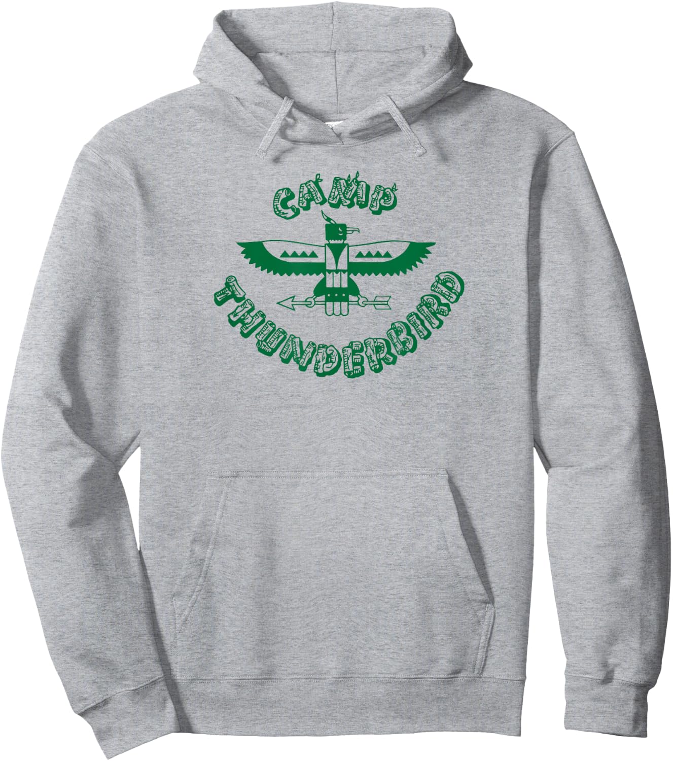 Camp Thunderbird Green Logo Hoodie - Hoodie | Ash