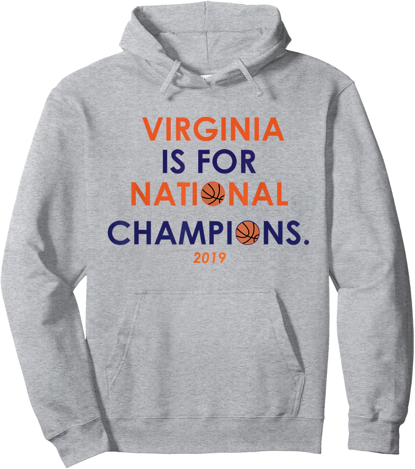 Virginia Is For National Champions Basketball Hoodie - Hoodie | Ash