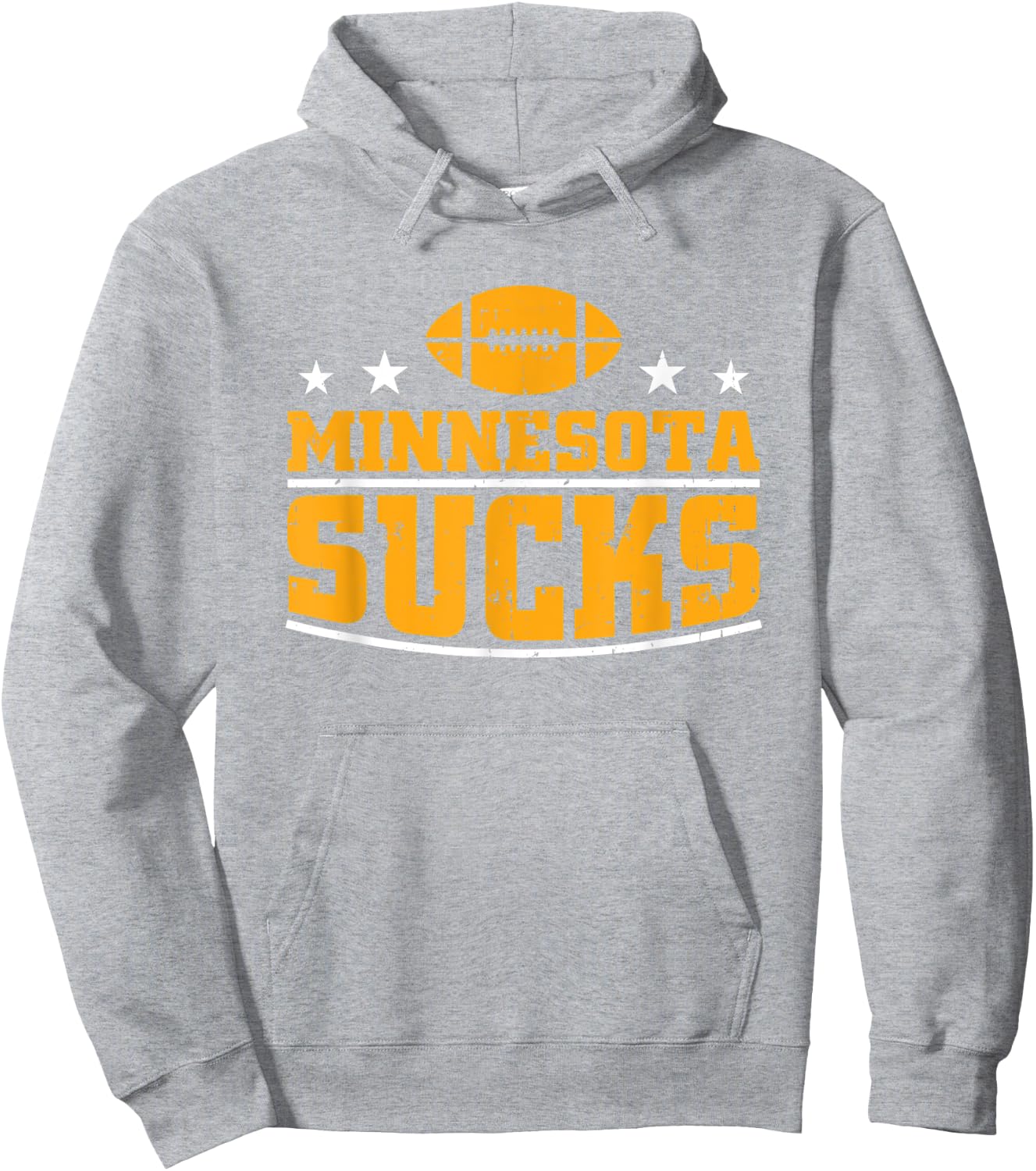 Funny Minnesota Sucks Football Sarcastic Humor Hoodie - Hoodie | Ash