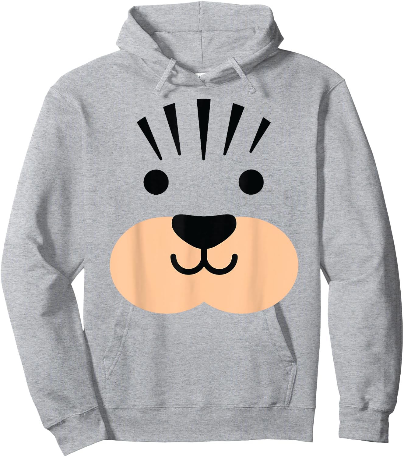Halloween Tiger Lion Leopard Face Costume Shirt Boys, Girls Hoodie - Hoodie | Ash