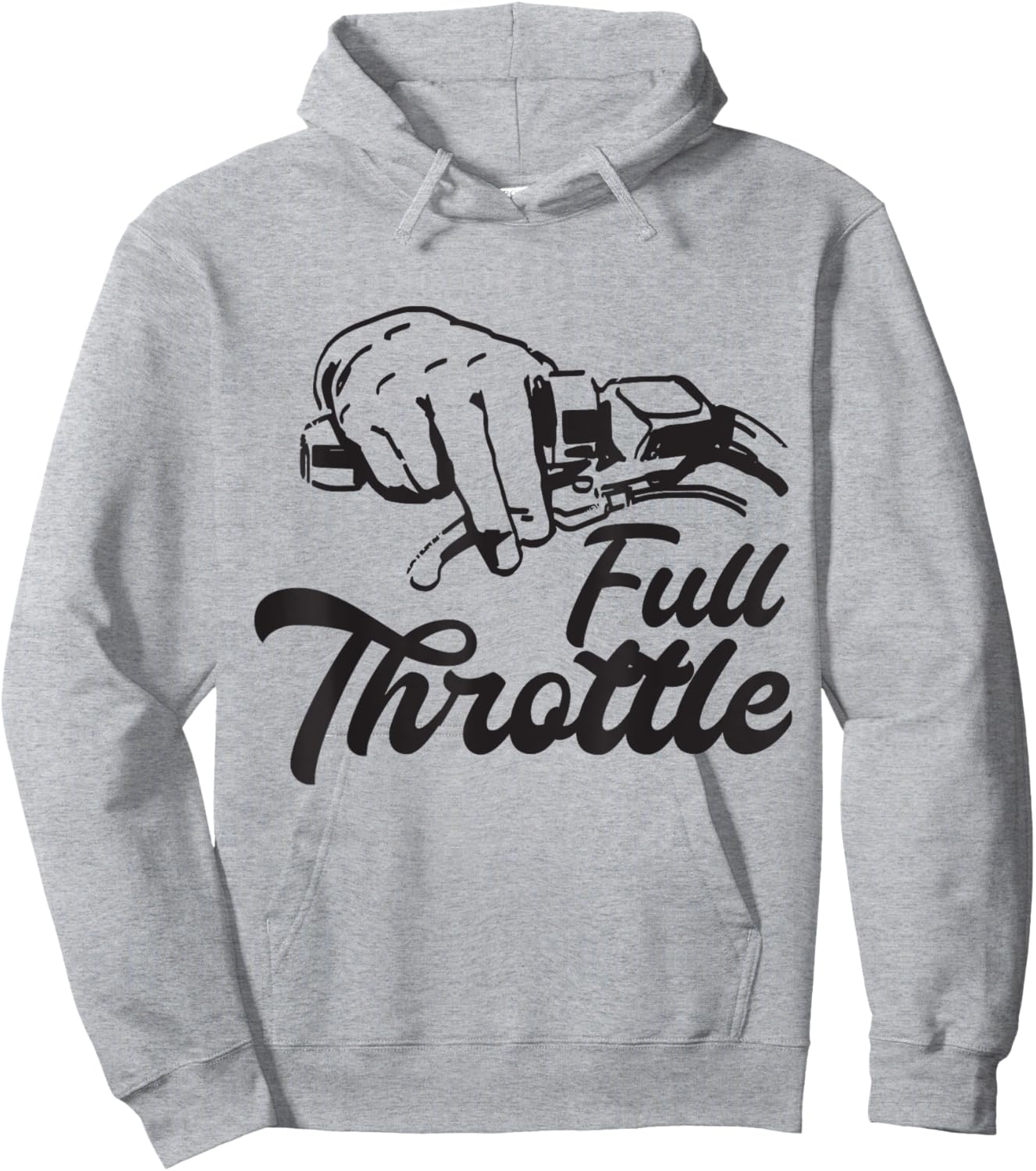 Full Throttle Motorcycle for motorcyclists and bikers Hoodie - Hoodie | Ash