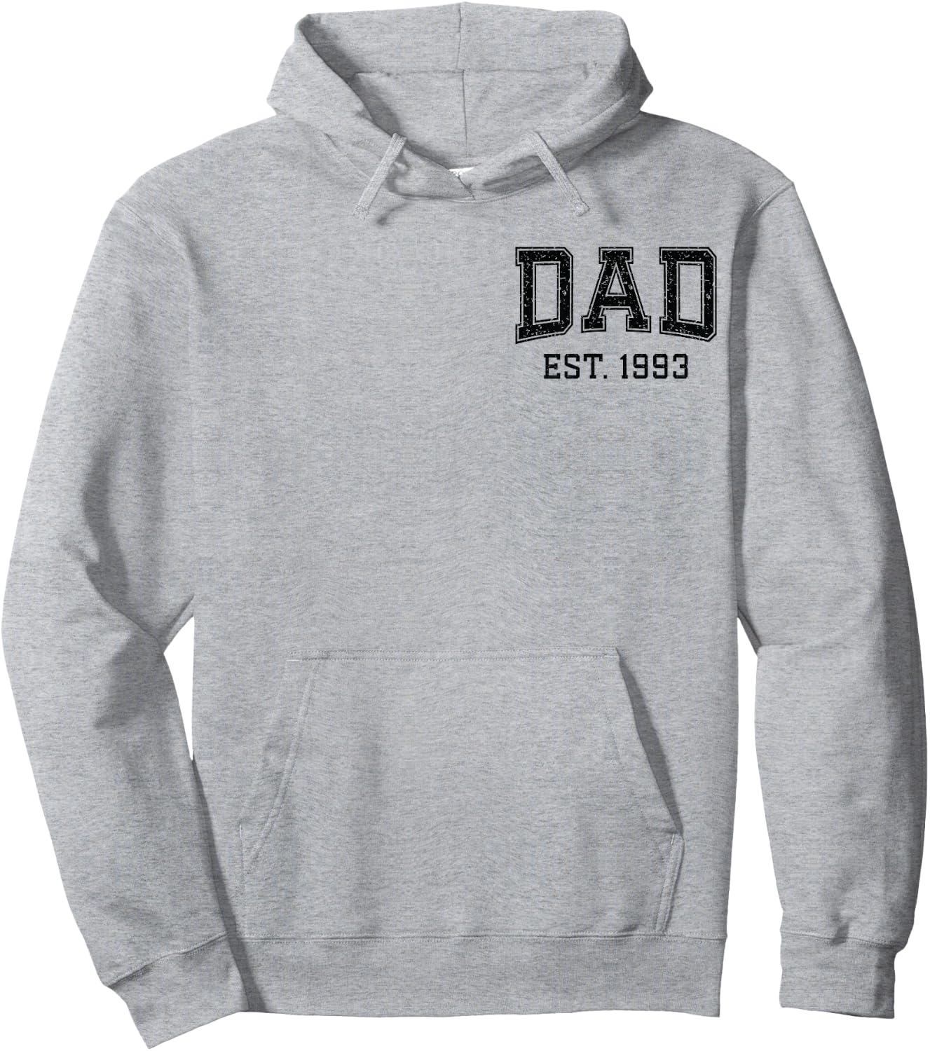 Dad Est 1993 Custom Dad Personalized Husband Father Grandpa Hoodie - Hoodie | Ash