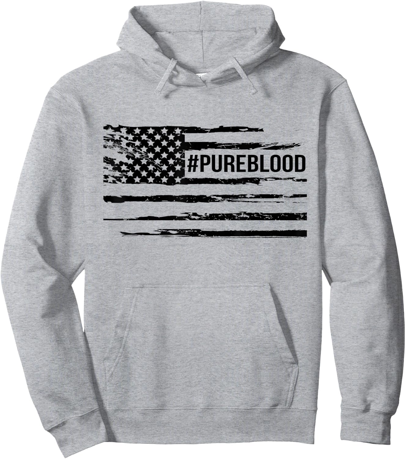 Pure Blood Movement #Pureblood Freedom Vintage Patriotic Hoodie - Hoodie | Ash