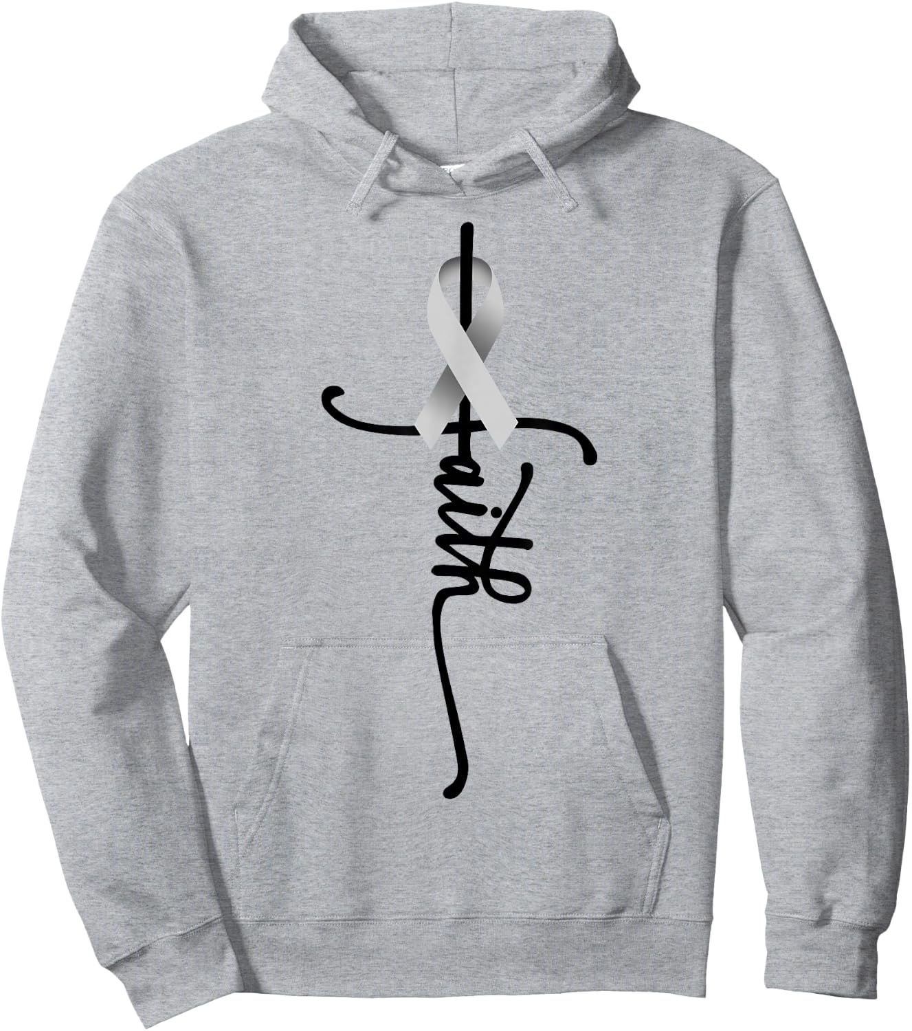 Lung Cancer Faith Lung Cancer Awareness November Support Hoodie - Hoodie | Ash