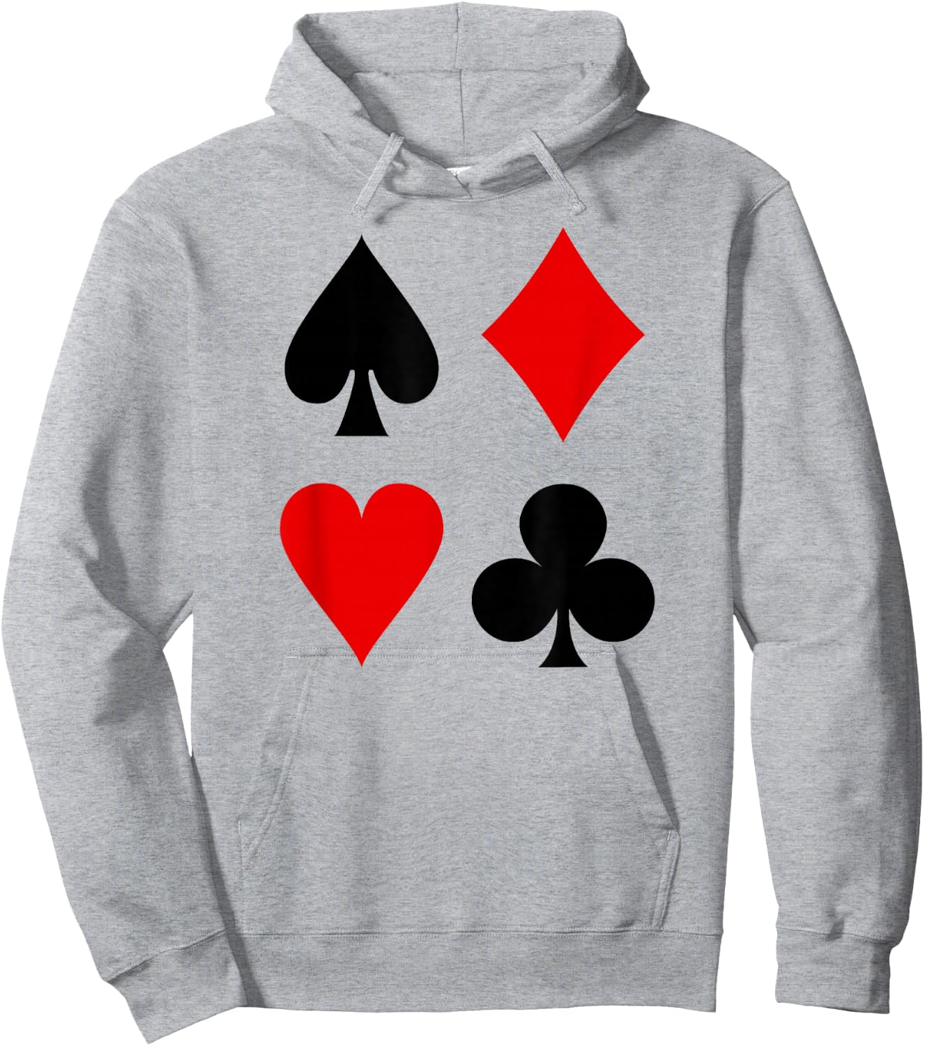 Clubs Hearts Spades Diamonds Playing Card Suits Poker Hoodie - Hoodie | Ash
