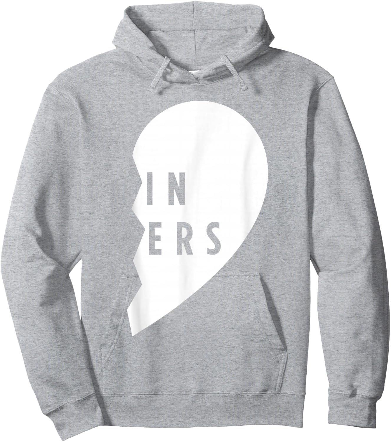 Twin Sisters Shirt Heart Half Matching Set - #2 of 2 Hoodie - Hoodie | Ash