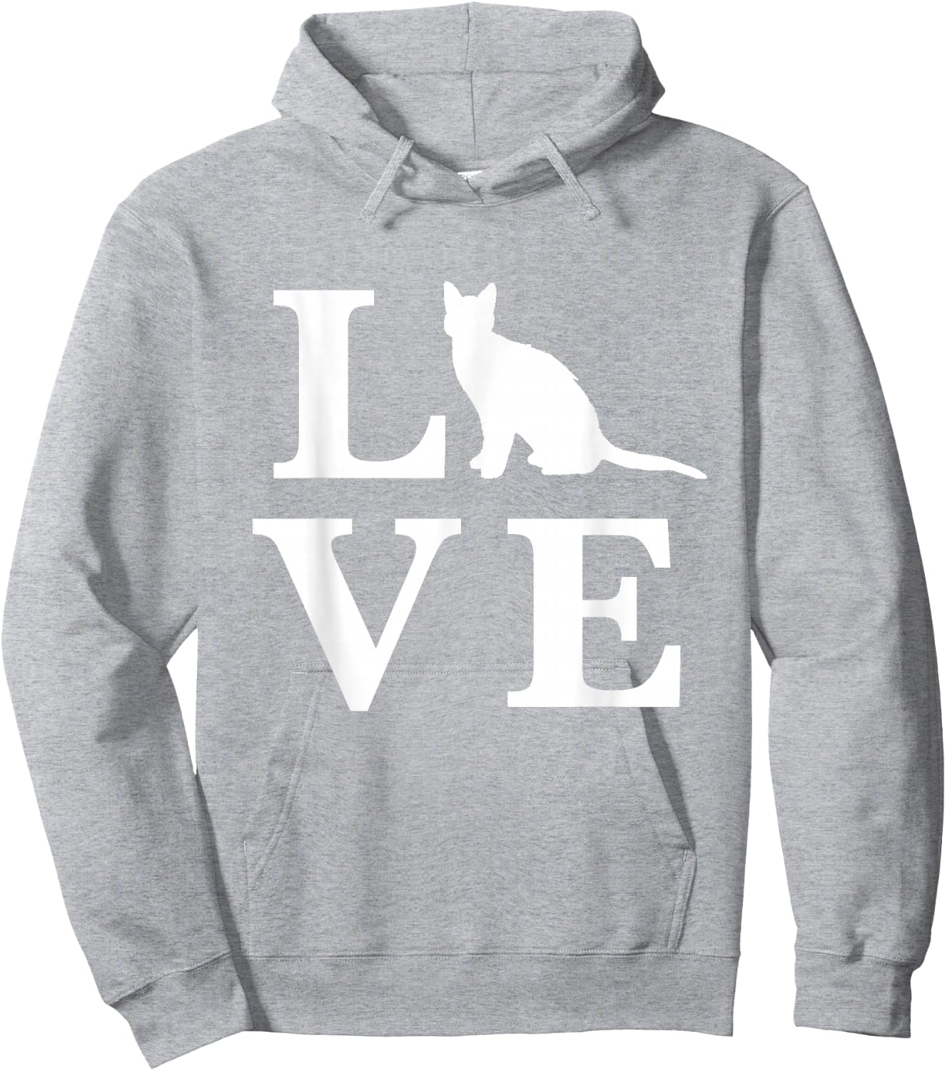 Funny Valentines Day I Love Cats Kitty Cat Lover Hoodie - Hoodie | Ash