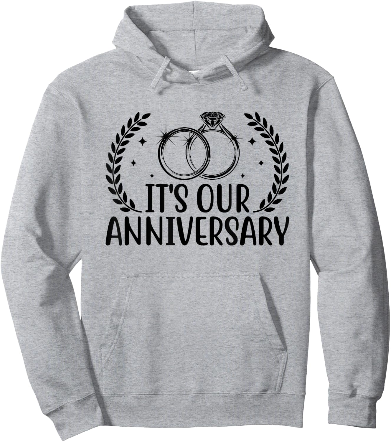 It's Our Anniversary Wedding Anniv Married Couple Hoodie - Hoodie | Ash