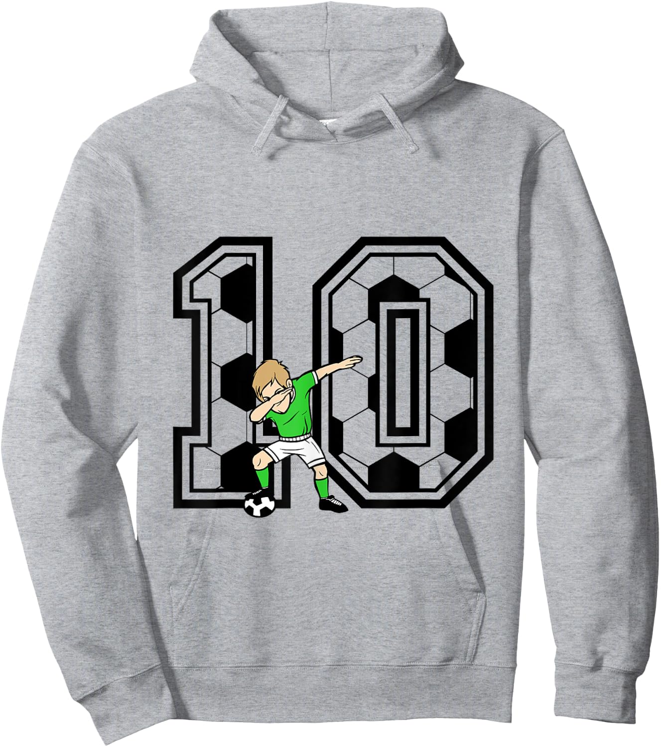 10th Birthday Boy Soccer Player 10 Years Old Boy Hoodie - Hoodie | Ash