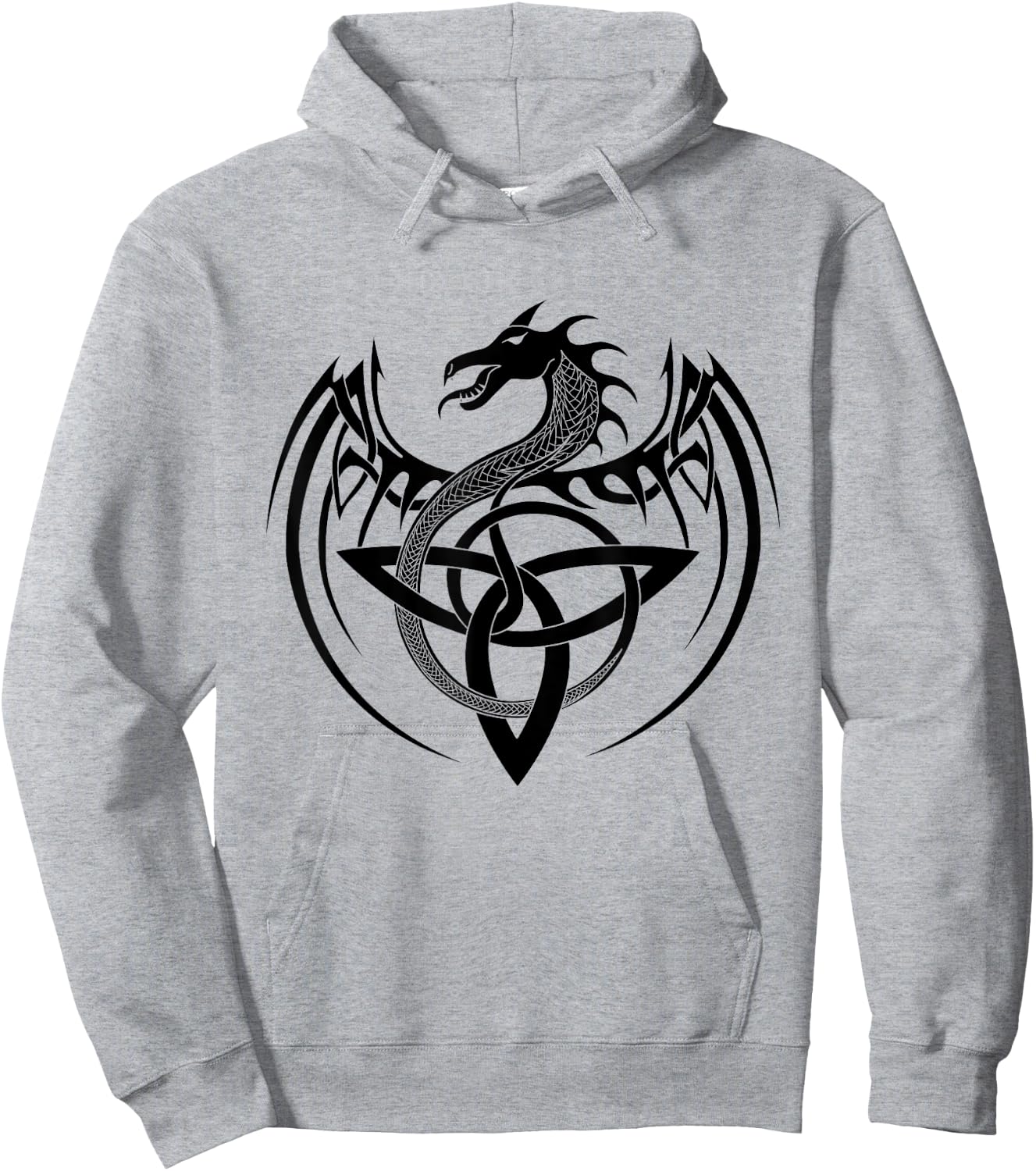 Tribal Celtic Knot Fantasy Celtic Dragon Hoodie - Hoodie | Ash