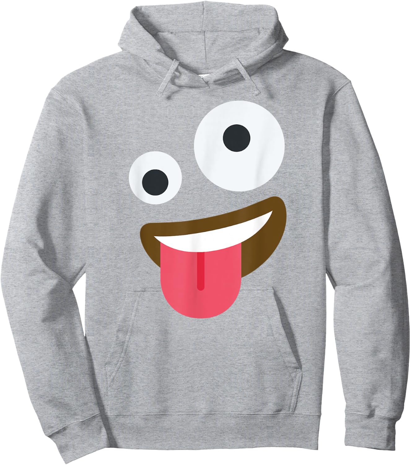 Zany Emoticon Face Crazy Eyes Wild Goofy costume Hoodie - Hoodie | Ash