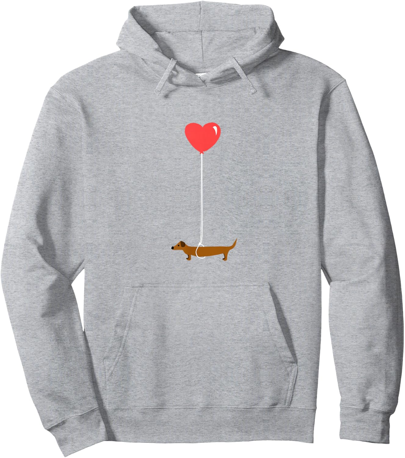 Cute Dachshund Weenie Love Balloon Funny Dog Lover Gift Women Hoodie - Hoodie | Ash