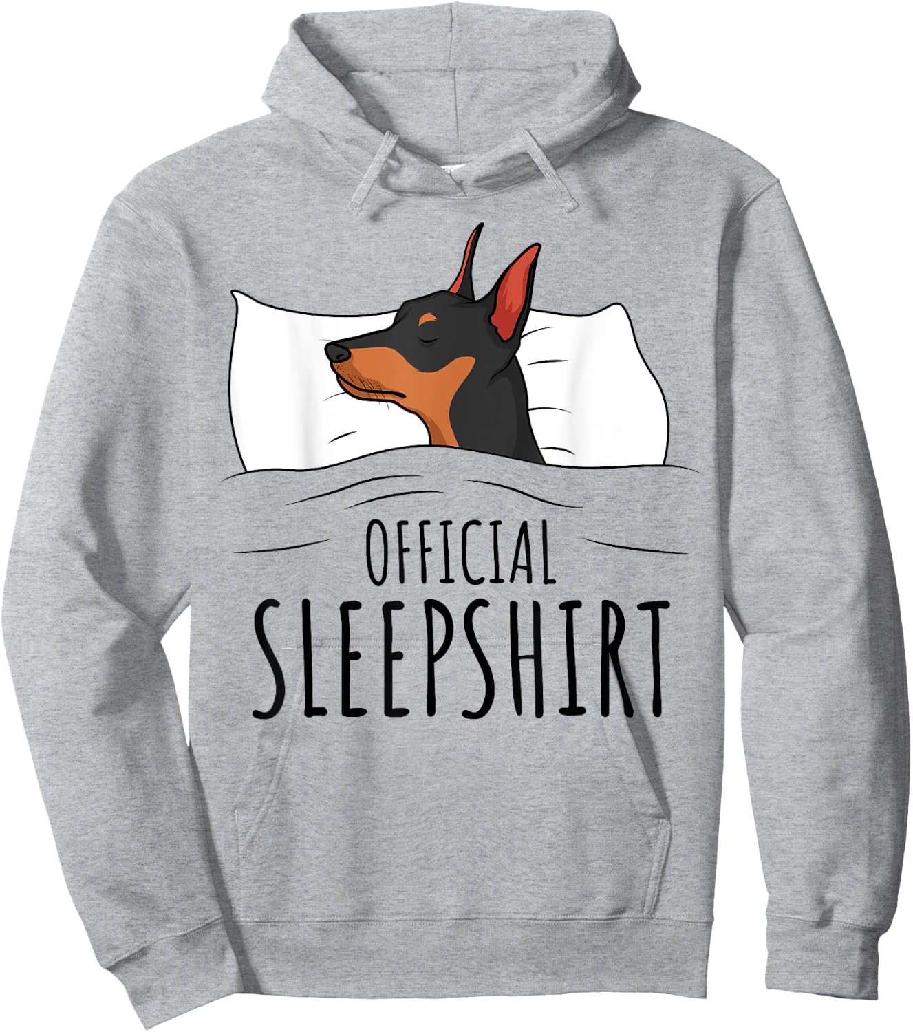 Miniature Pinscher Min Pin Dog Official Sleepshirt Hoodie - Hoodie | Ash