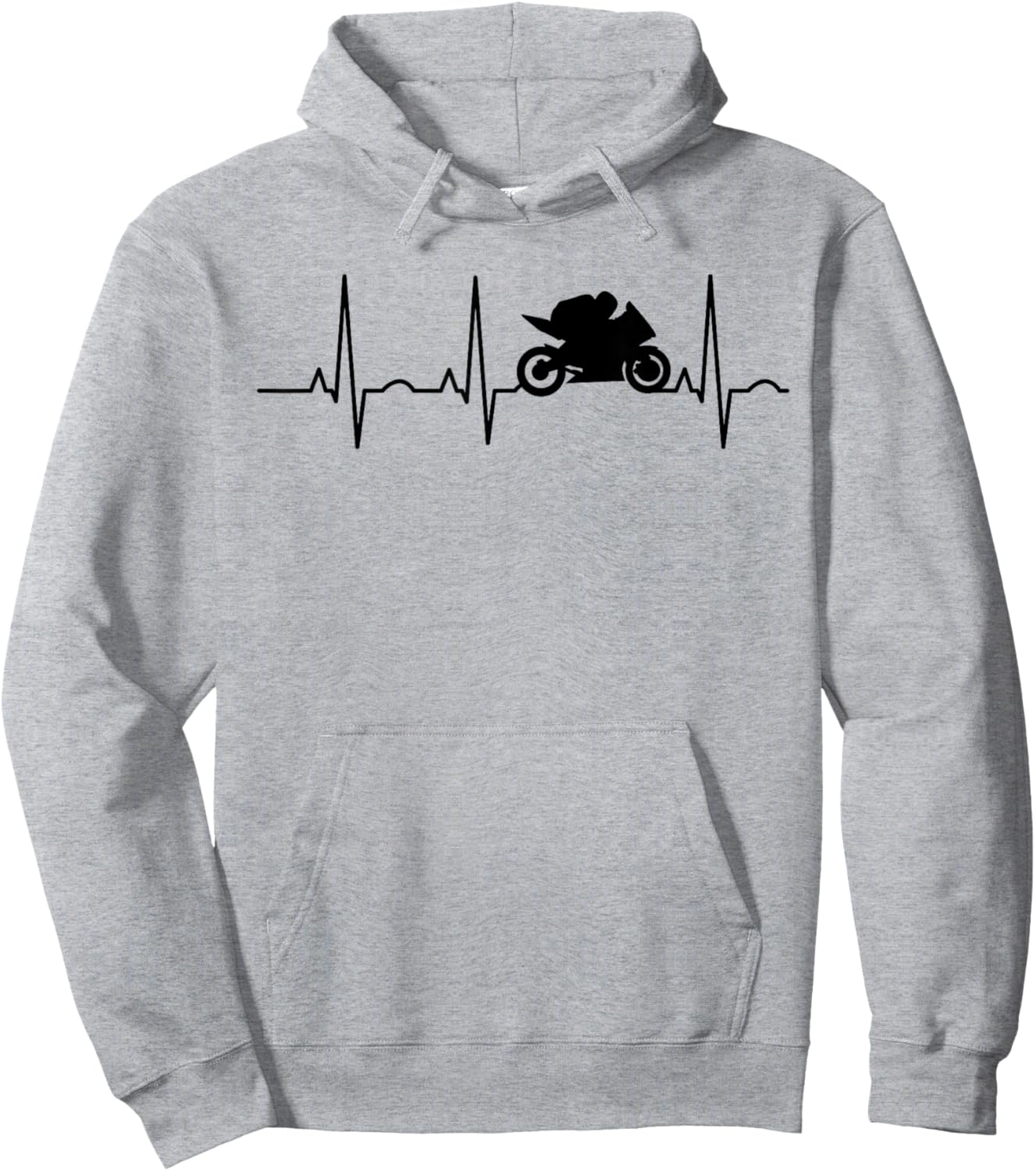 Motorcycle heartbeat supersport racing machine moped Hoodie - Hoodie | Ash